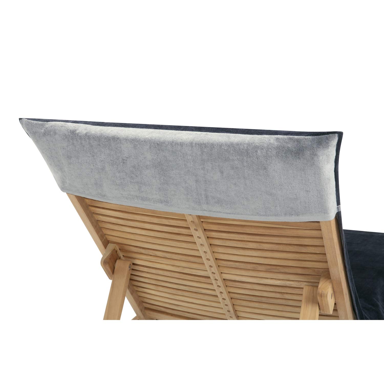 Delindo Lifestyle Serviette pour Bain de Soleil Ancre Anthracite XXL, Housse de Protection pour Chaise Longue de Jardin, de Plage, 100% Coton égyptien, 83x200 cm