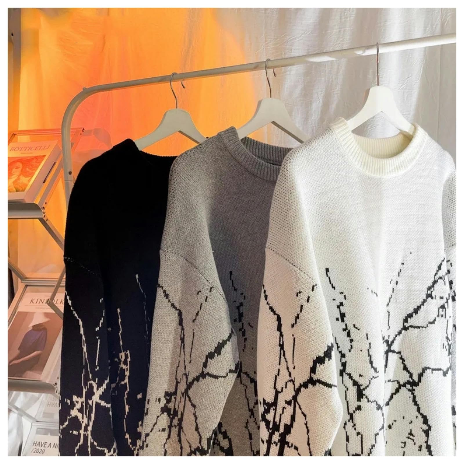 Swetry damskie ubrania topy sweter Streetwear nadruk czarny sweter