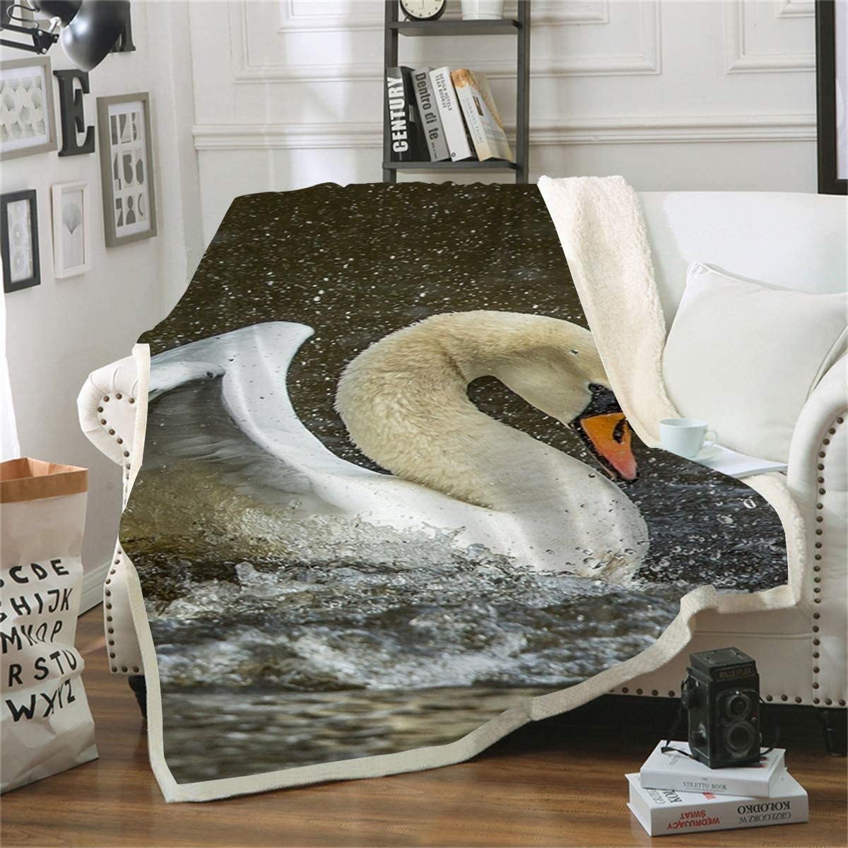 Couverture polaire imprimée 3D et plaid moelleux pour lit et canapé doux