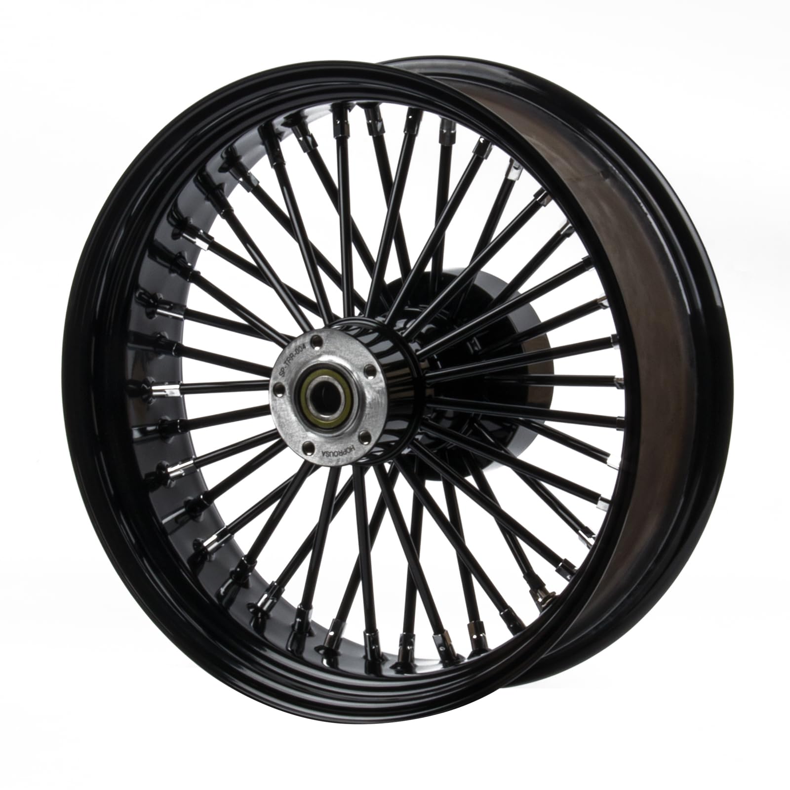 18x5.5 Rear Wheel for '09-later HD Touring Road Glide Street Glide Road King Gloss Black Spokes Tubeless Aluminum Wheel Single Disc (18x5.5 Black)