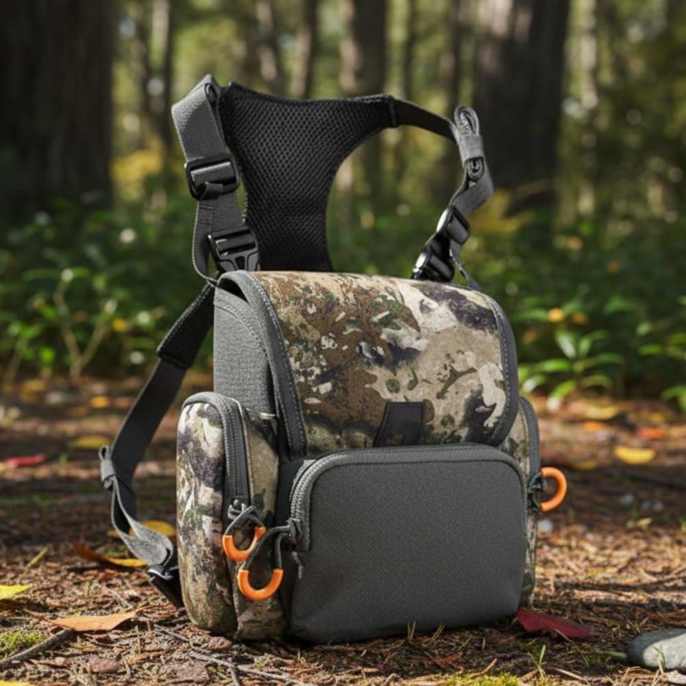 Arnés Portátil para Binoculares con Funda Impermeable, Mochila para Pecho para Caza, Observación De Aves Y Senderismo.