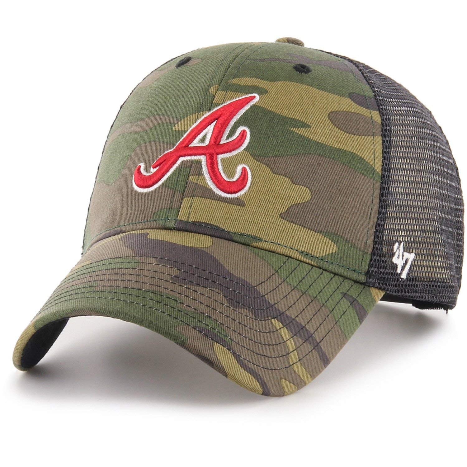 47 Brand Trucker Cap - BRANSON Atlanta Braves wood camo