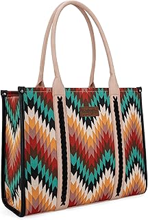 Montana West Wrangler Large Tote Bag for Women Western Structured Shoulder Bag with Laptop Compartment