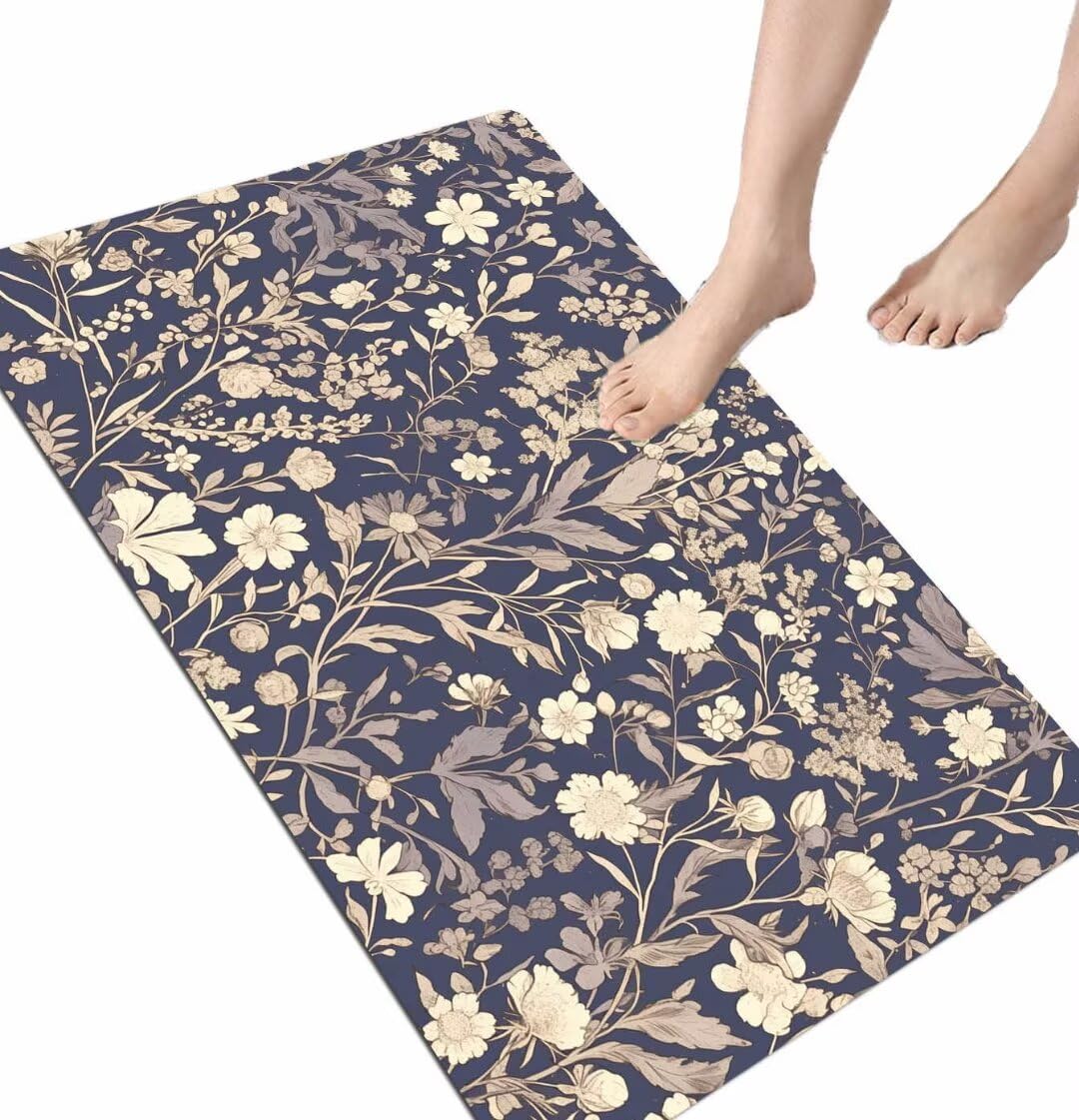 Tapis de bain en pierre minérale premium de grand format 63 x 91