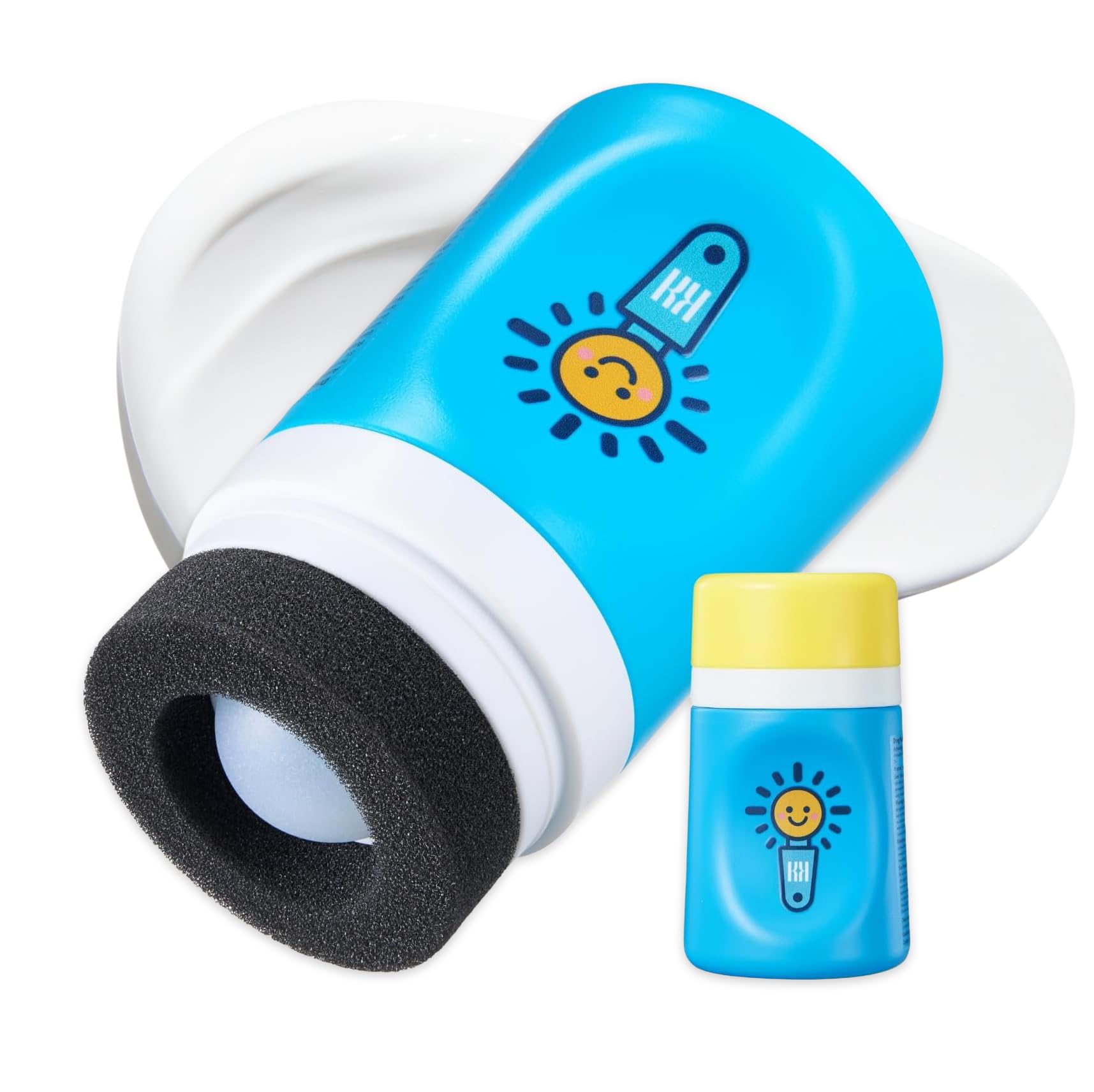 Sunscreen Applicator With Broad Spectrum SPF 50 Sunscreen UVA UVB Protection Water-Resistant 5oz - Kids Adults Families Refillable