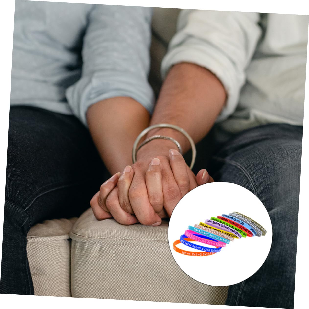NUOBESTY 36piezas Pulsera De Silicona Tablas De Multiplicación para Jóvenes Accesorio Educativo y Práctico para Fiestas y Actividades Escolares