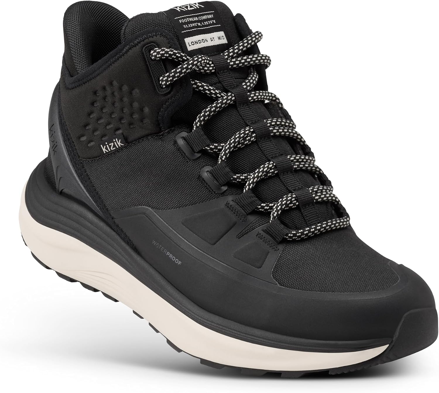Kizik London AT Mid Slip On Boots for Women: Comfortable All-Day Waterproof Hiking Boots for Any Terrain or Daily Urban Wear, Hands Free Convenience