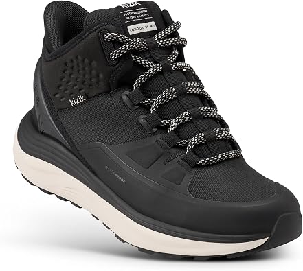 Kizik London AT Mid Slip On Boots for Women Comfortable All-Day Waterproof Hiking Boots for Any Terrain or Daily Urban Wear, Hands Free Convenience