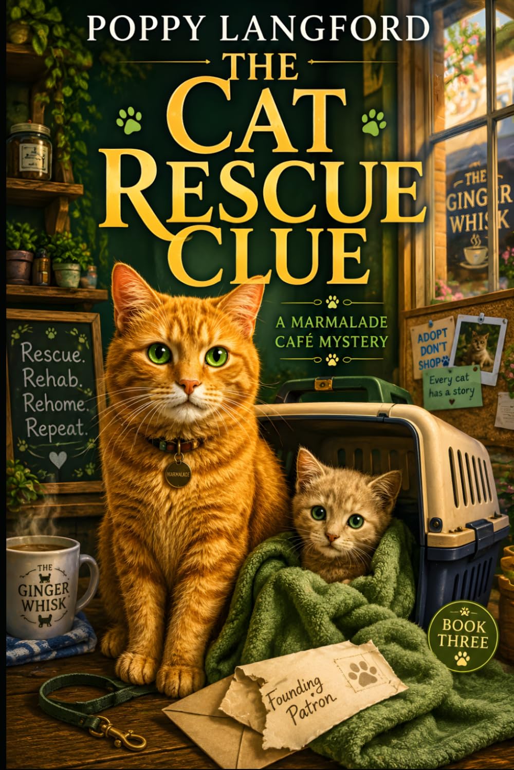 The Cat Rescue Clue: A Cozy Cat Rescue Mystery with an Amateur Sleuth and a Clever Café Cat: 3 (The Marmalade Café Mysteries)