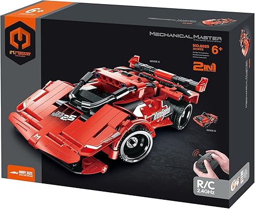 Juguete de construcción STEM para automóvil de regalo para mayores de 6 años, control remoto 2 en 1, juguete de construcción de automóvil deportivo,