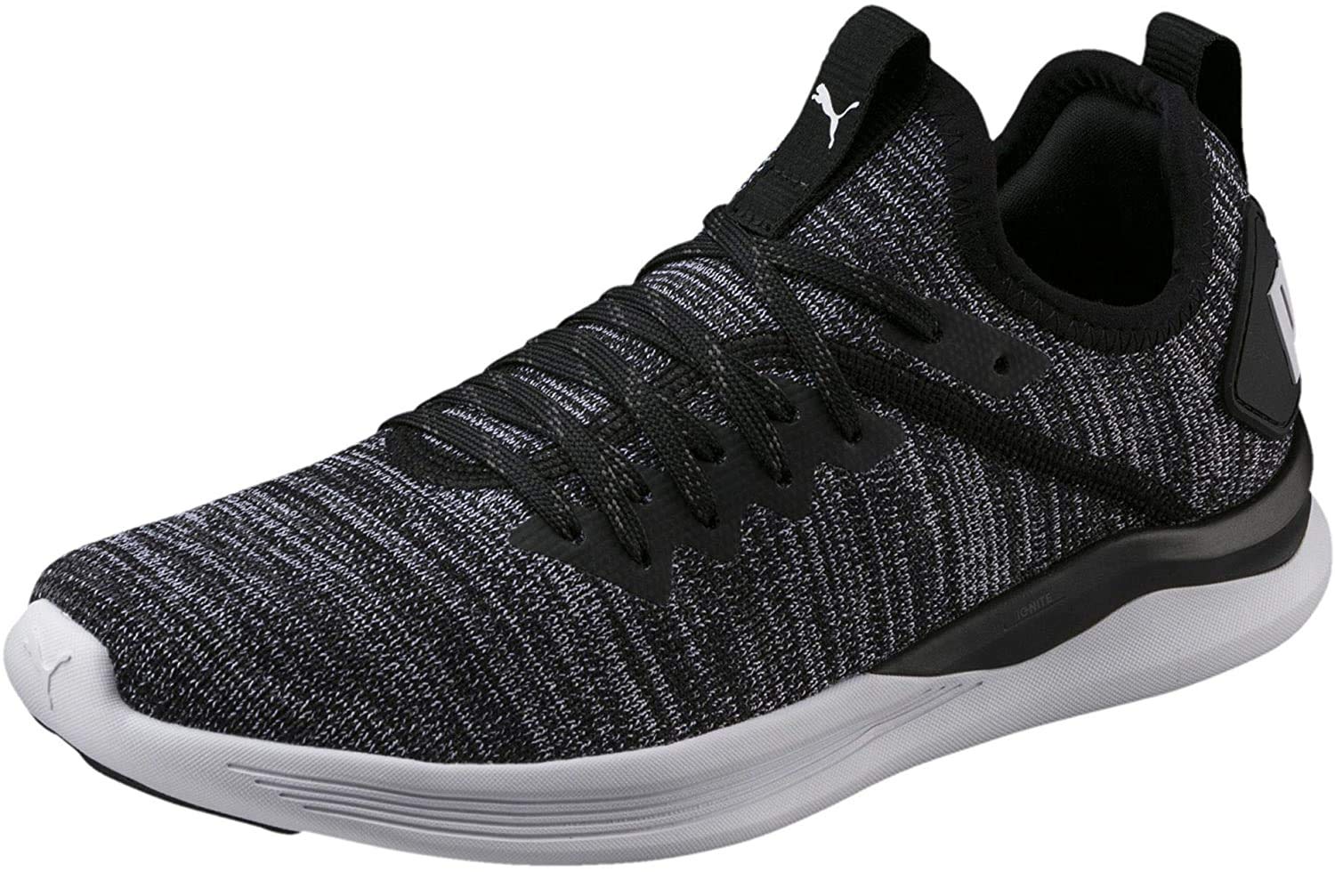 Women's Ignite Flash Evoknit Wn Sneaker, Black-Asphalt White, M US