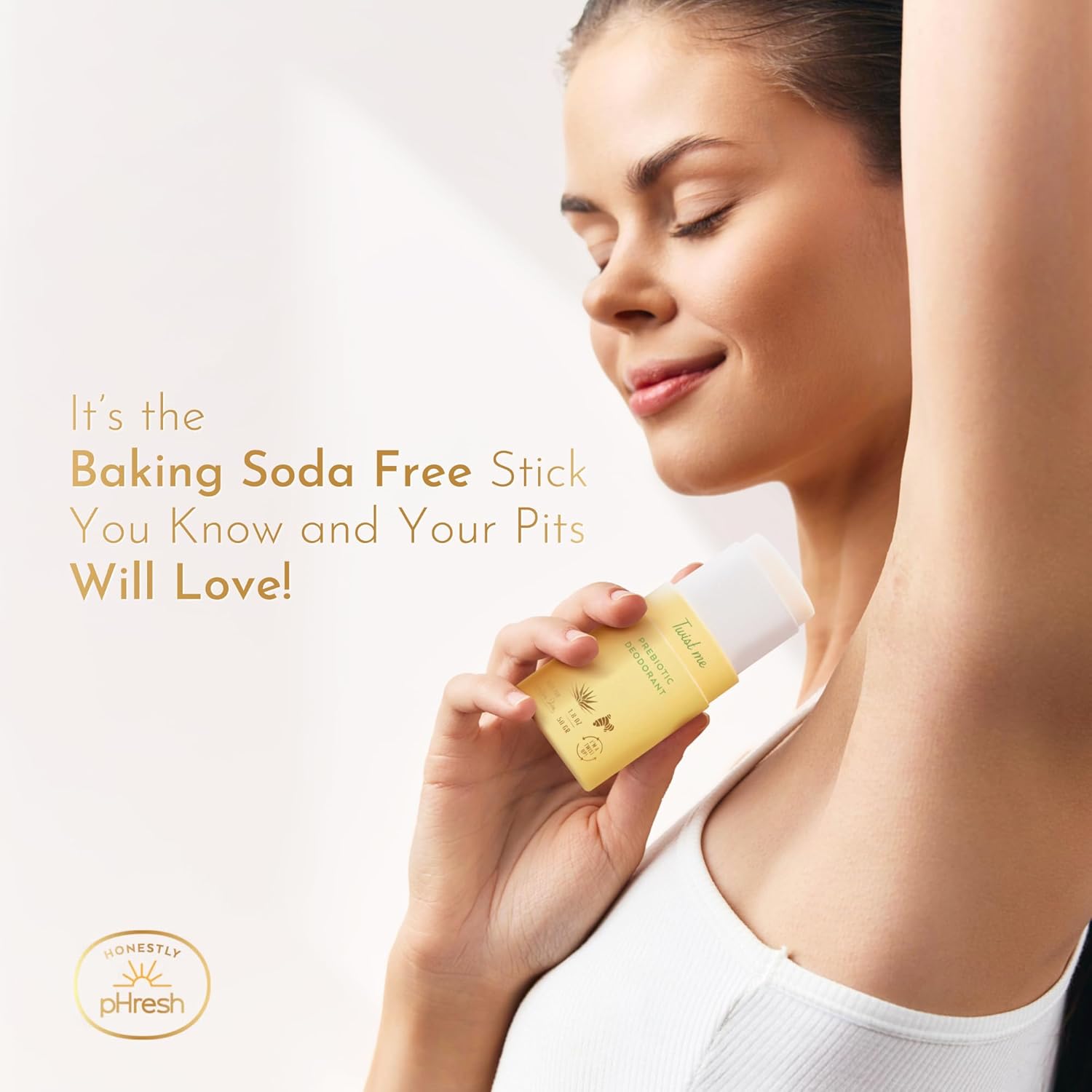 Honestly pHresh Twist-Up Deodorant | Baking Soda-Free, Prebiotic Formula | Aluminum-Free, Non-Irritating Deodorant Stick | All-Natural, Whole-Body Application | Glides On Clear - Ginger Agave - Image 6
