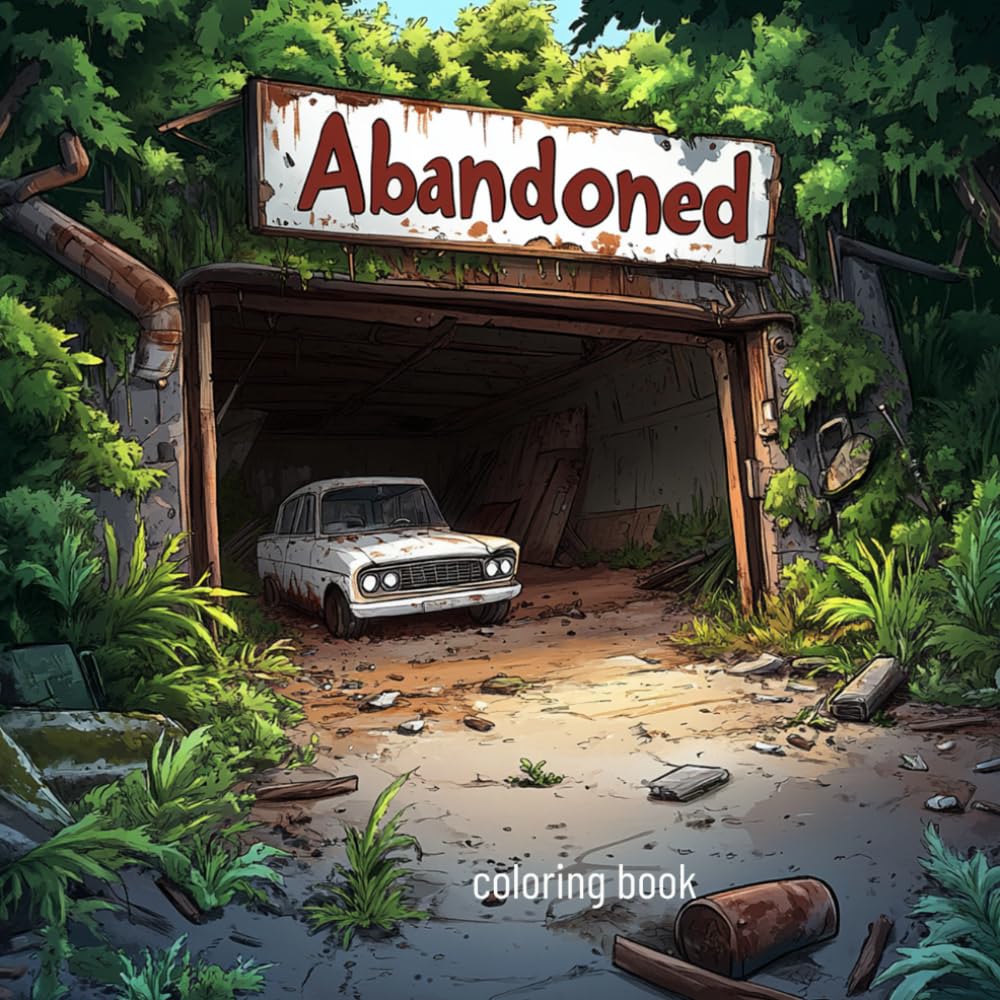 Abandoned Places Coloring Book – 50 Fascinating Scenes to Color | Ruins, Decayed Buildings, Deserted Houses & Mysterious Locations for Kids & Adults - mediamake.de