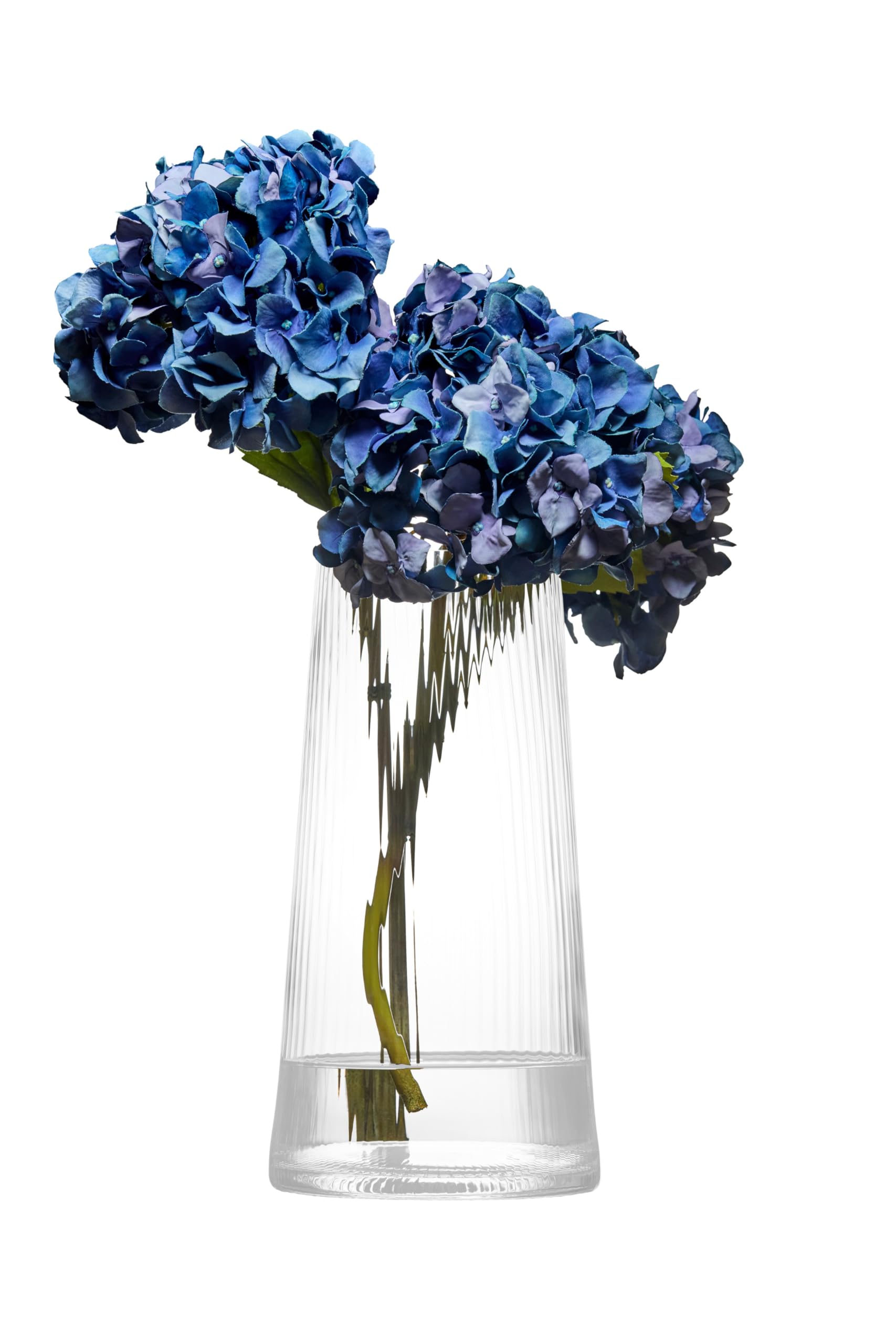 Anton Studio Designs Empire Handcrafted Modern Decorative Large Glass Flower Vase, 28 cm, Clear, Housewarming or Wedding Gift