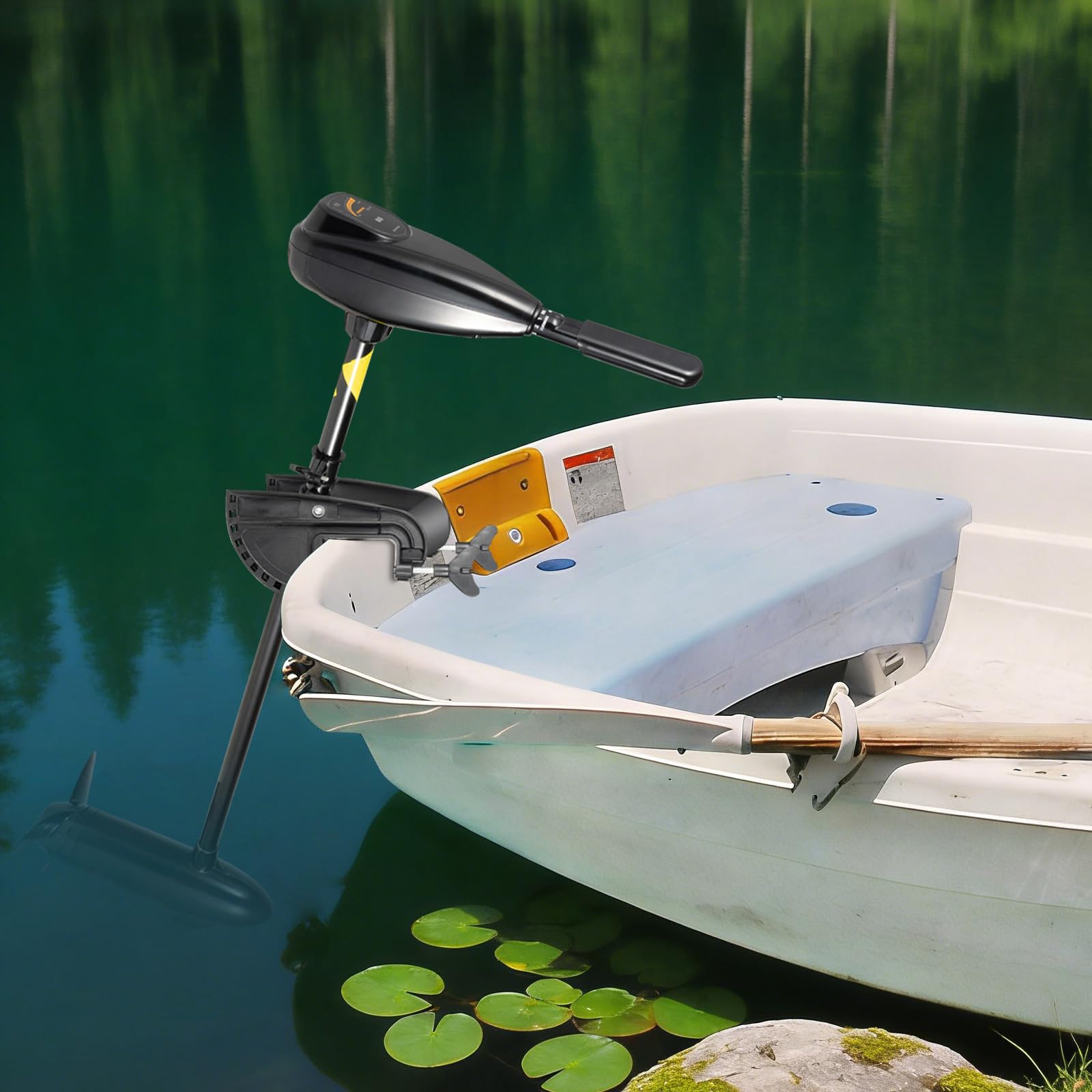 Motor eléctrico fuera de borda eje largo 12 V 626 W 55 lbs 5 AV 3AR barco