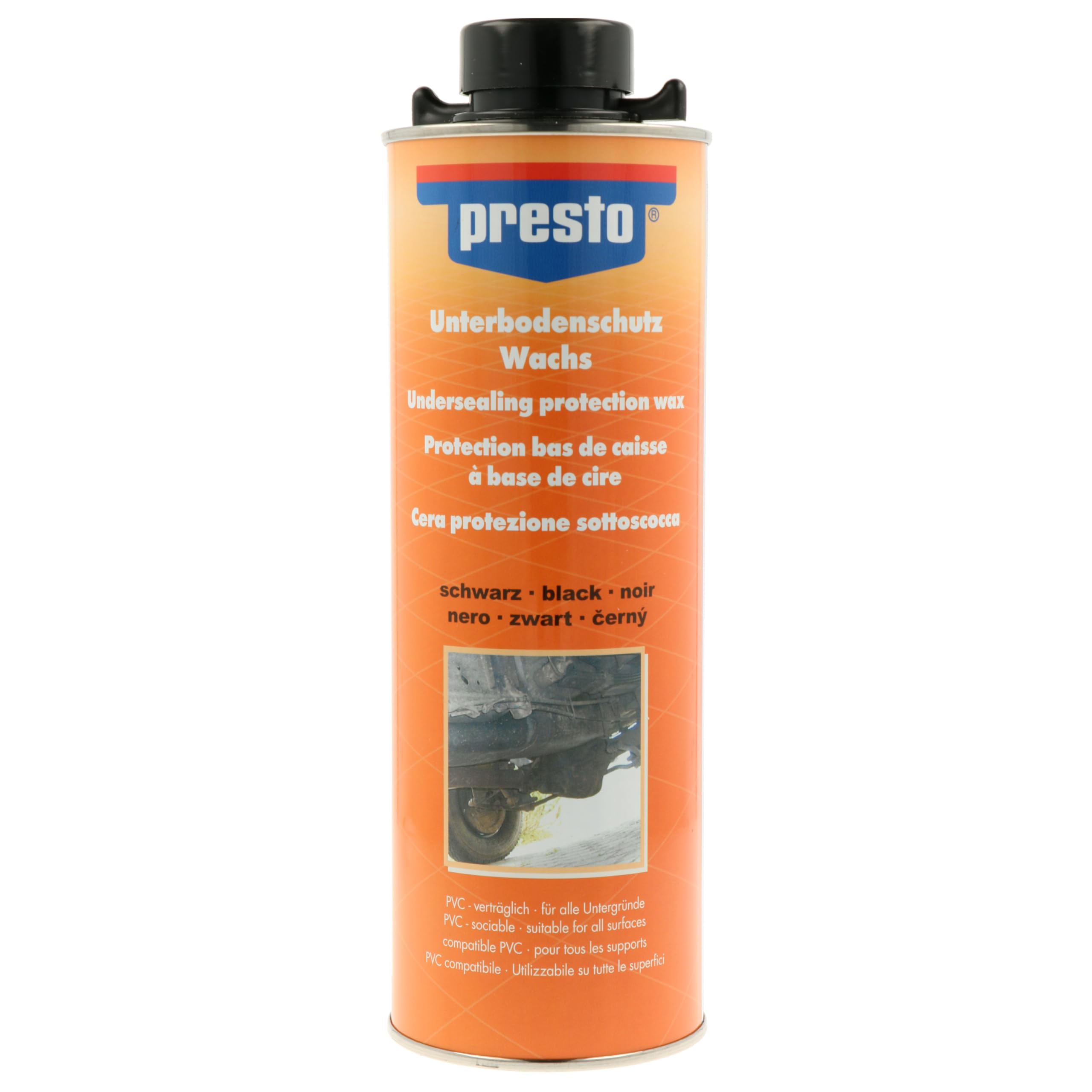 presto 690211 Unterbodenschutz Wachs schwarz 1000 ml