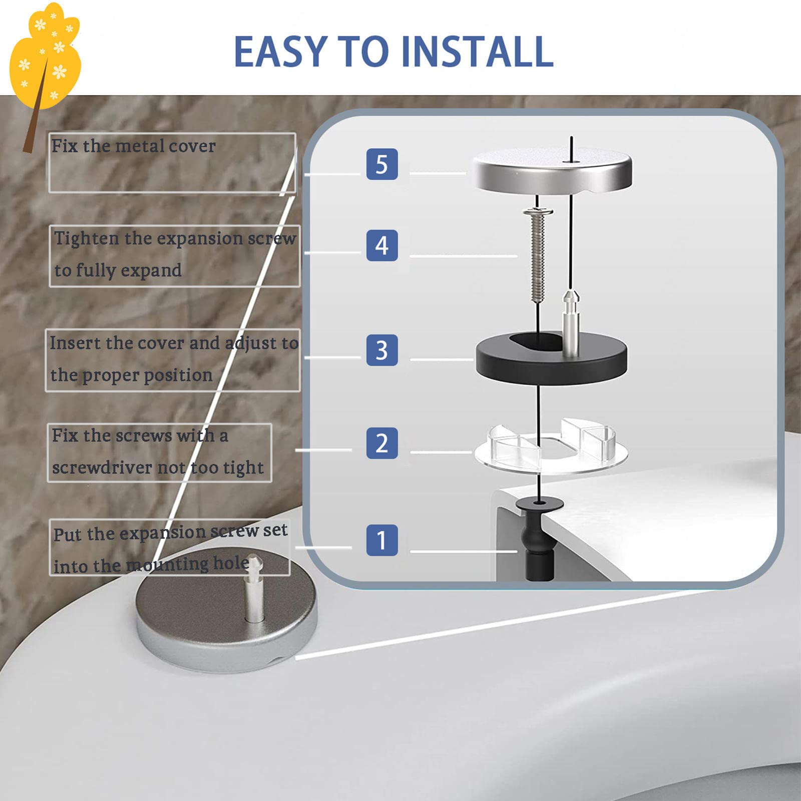 Sedile WC Soft Close Sedile WC Sedili WC Soft Close Bianco Sedile WC Quadrato Chiusura Ammortizzata Coperchio WC Antibatterico Forma Quadrata, sgancio rapido per Una Facile Pulizia