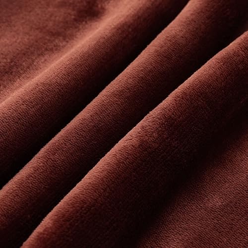 Miniatura 7 de NANPIPER Manta de sherpa de tamaño King, manta de forro polar suave para cama, manta reversible gruesa y mullida para invierno (marrón, 90 x 108