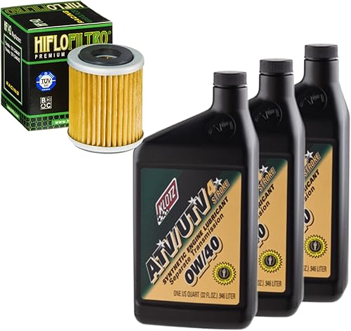 RAD Powersports Kit de cambio de aceite y filtro para Yamaha 2002 YFM350X Warrior sintético 0W-40