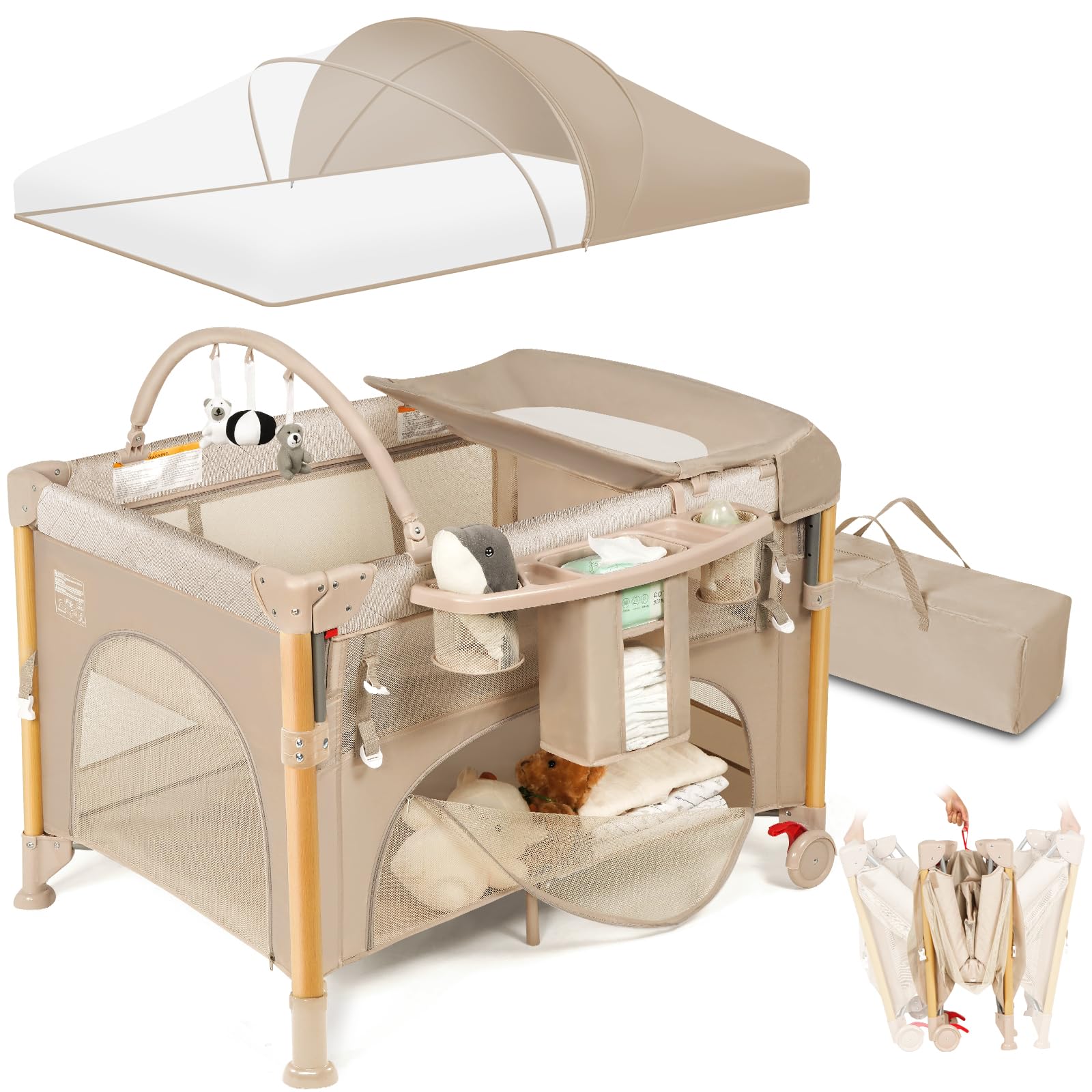 Photo 1 of RICUTON 5-in-1 Baby Bassinet & Playpen