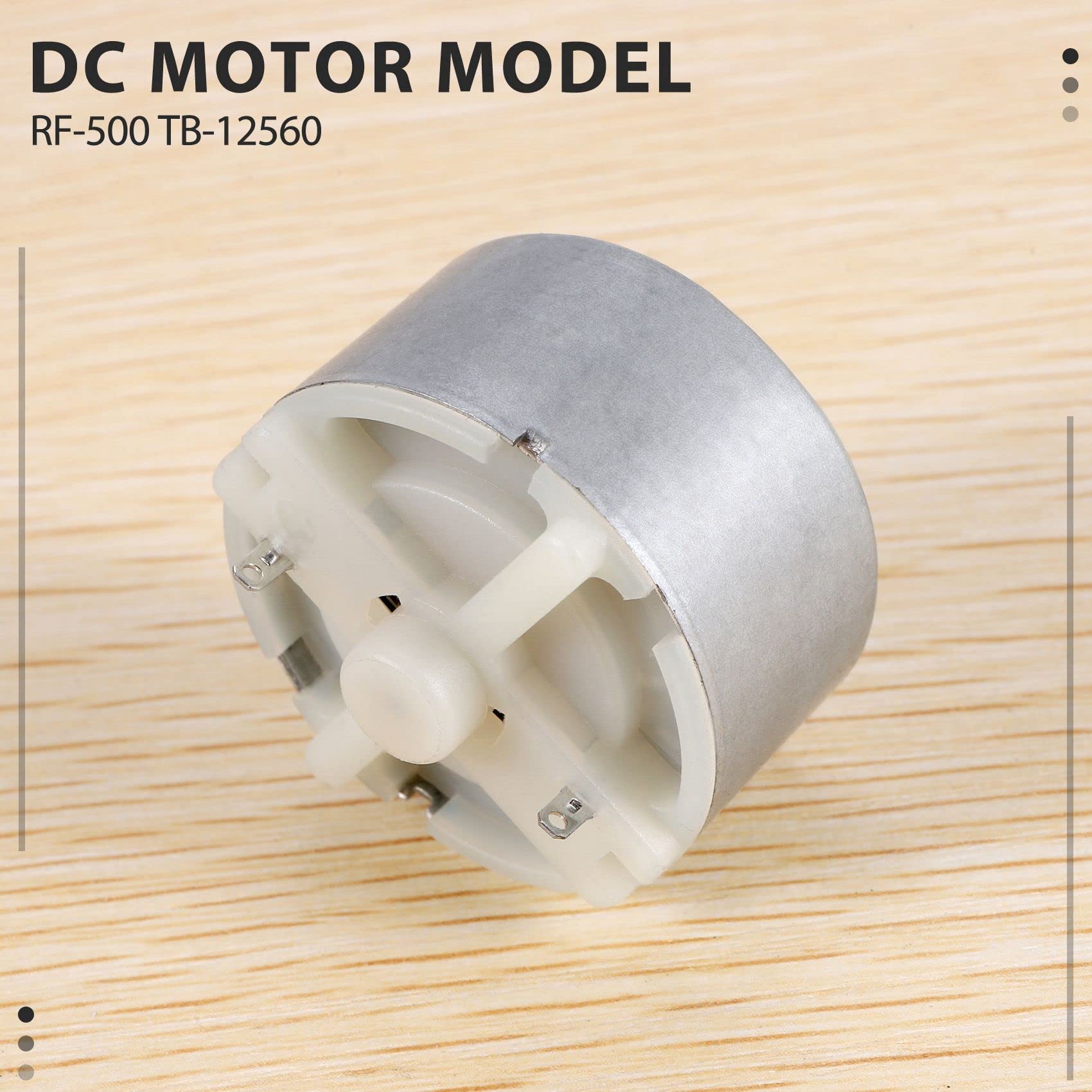 500 TB-12560 DC1.5-12V 2700 min Vitesse de rotation à vide 32 mm Diamètre Moteur DC Argent