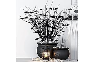 Halloween Picks and Sprays: Artificial Willow Branches and 3D Bat Wall Decals