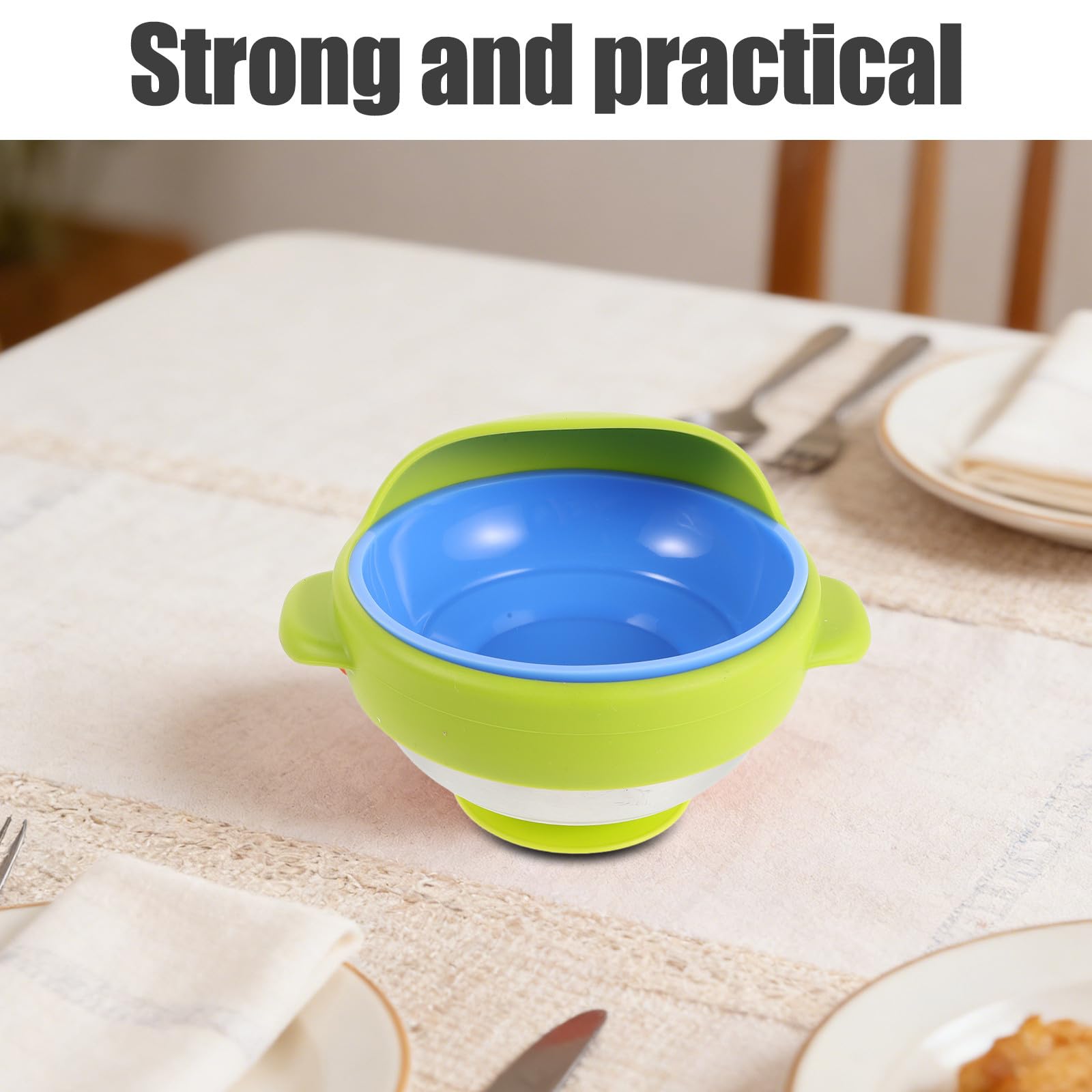 TEHAUX Juego de Cubiertos Antivibración Mango Ergonómico de Acero Inoxidable y Silicona para Personas Mayores, Vajilla Antiderrame para Entrenamiento y Alimentación Asistida en Casa
