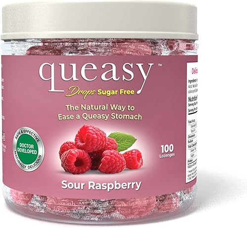 Miniatura 24 de Queasy Drops - Paquete de 3: 21 gotas cada una, sin drogas y sin gluten, cinco sabores: té verde con limón, jengibre, frambuesa, plátano y cola, 21