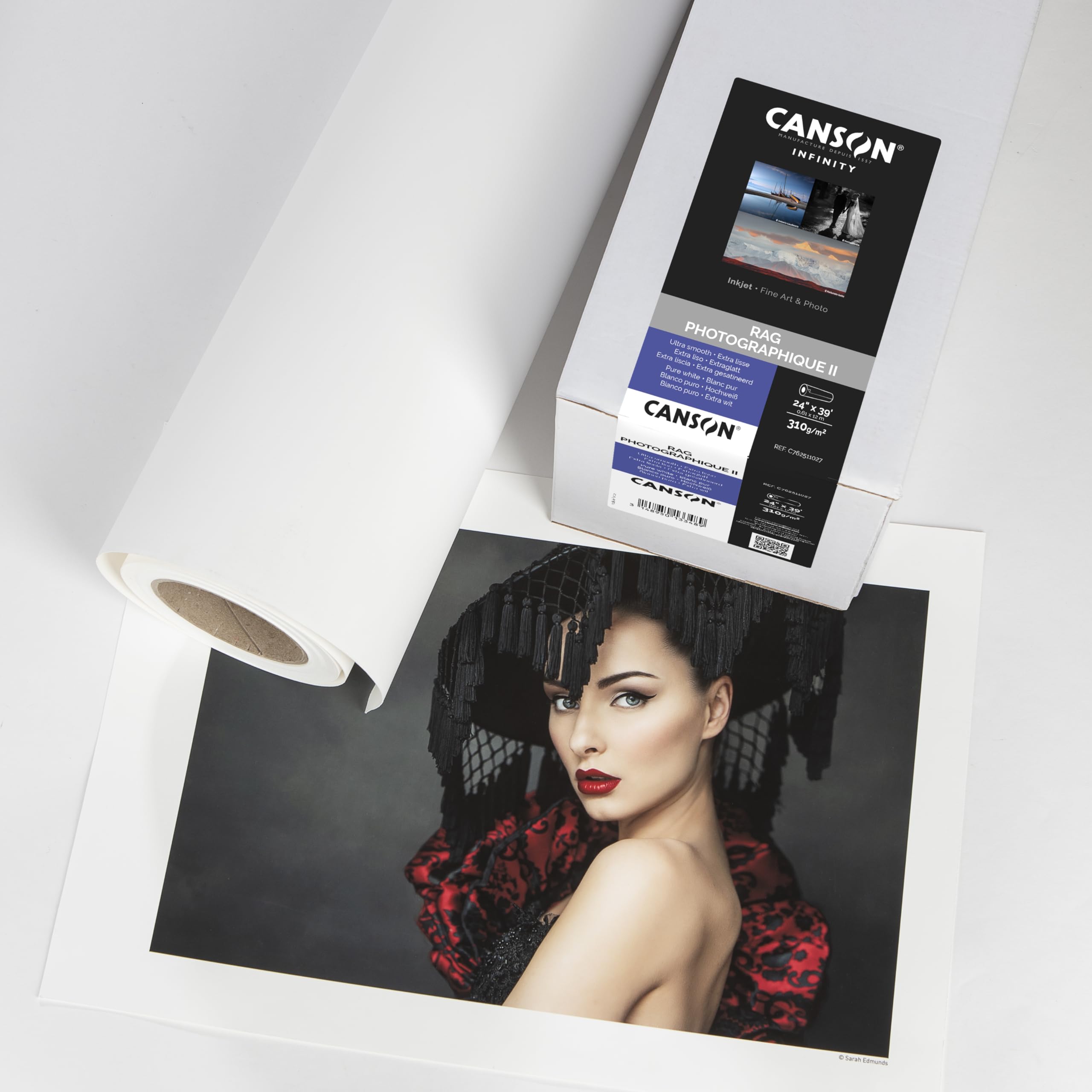 Canson Infinity Rag Photographique, Carta fotografica digitale, Ultra liscia, 310g, Scatola, A3-29,7x42cm, Bianco, 25 fogli