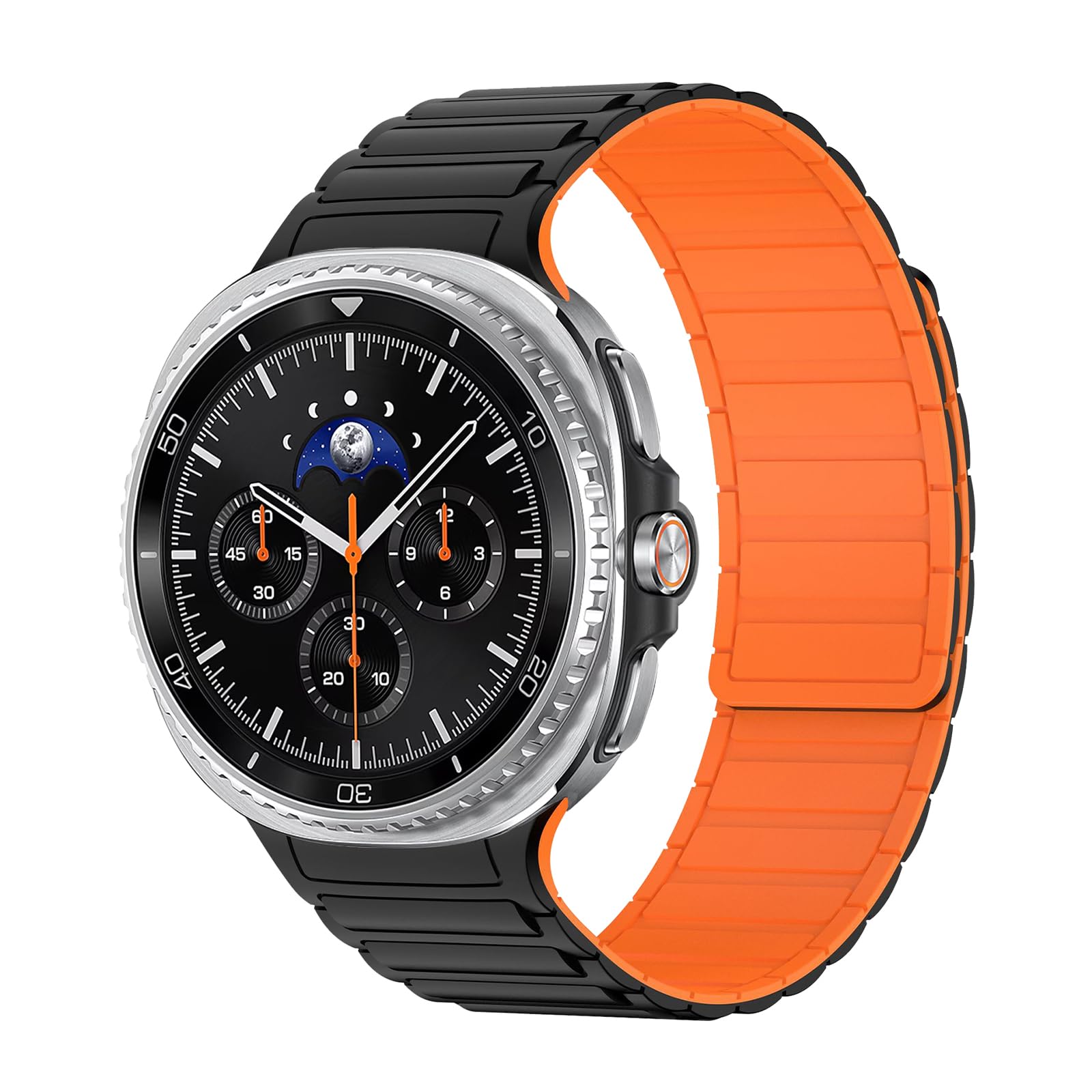RosMank Silikon Armband kompatibel mit Samsung Galaxy Watch 9/8 40mm 44mm, Magnetischer Ersatzarmband für Samsung Galaxy Watch 8 Classic 46mm