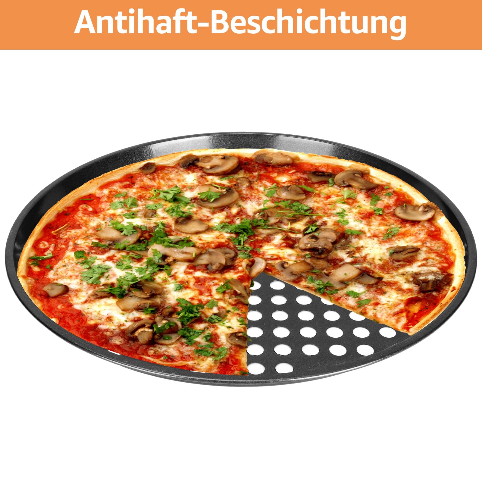 Plaque à pizza perforée ronde four et barbecue 32 cm FM Professional Barbecue | Leroy Merlin