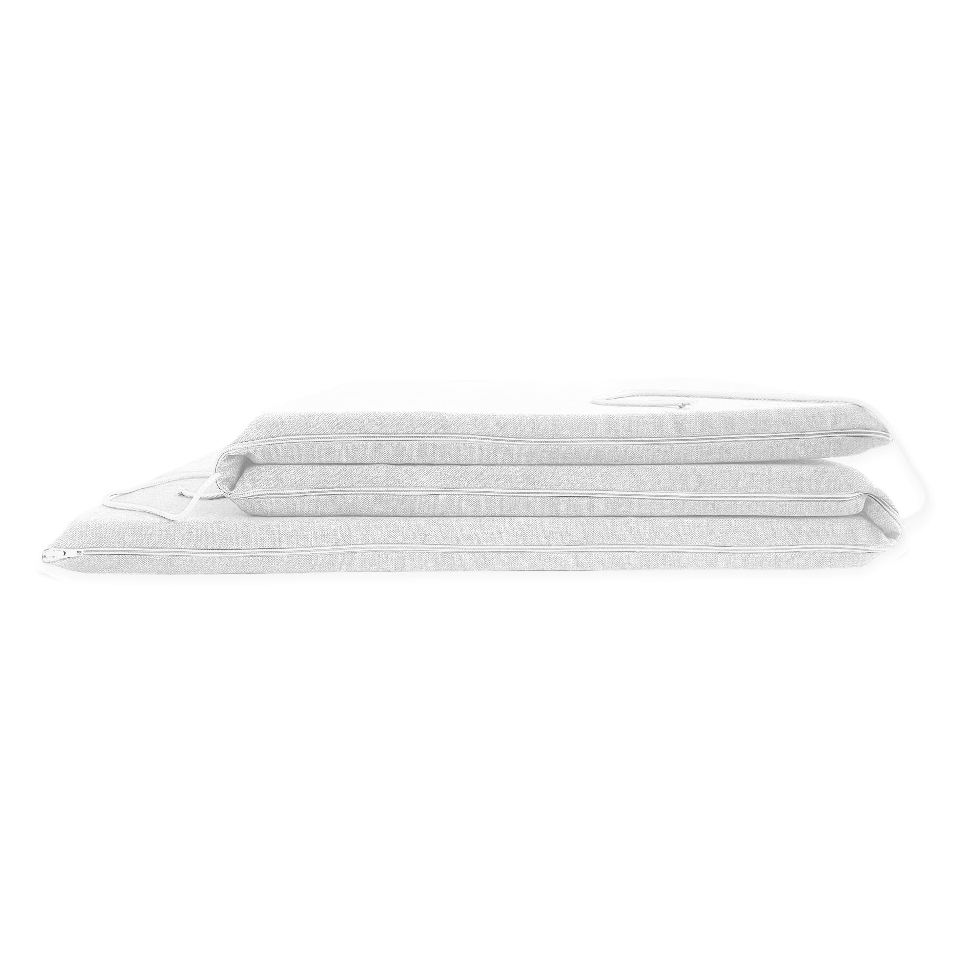 Il Tuo Artigiano Design Uscino - Colchón acolchado para tumbona, artesanal, totalmente desenfundable, fabricado en Italia, 190 x 60 cm, color blanco