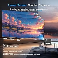 Vista 7 de Magcubic Proyector inteligente 4K, proyector portátil con WiFi y Bluetooth, TV Stick integrado, enfoque automático y evitación de obstáculos, 650