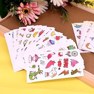 60 Sheets Temporary Tattoos for Kids Fake Tattoo Stickers Party Bag Fillers for Kids Different Temporary Tattoos Stickers Kids Party Bag Mixed Styles Tattoos for Girls Boys Toys Party Favours Games