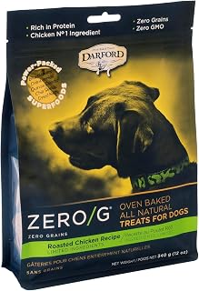 Darford - Zero/G Roasted Chicken Recipe Dog Treats, 12Oz Pouch