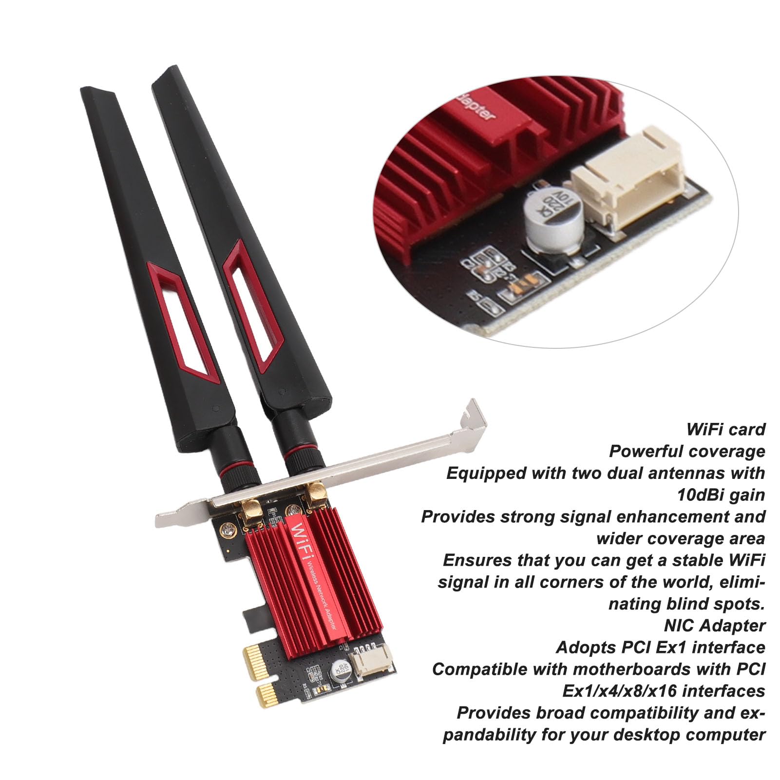 ASHATA WiFi 6 PCIe Card - 1200Mbps Dual Band -4 ASHATA WiFi 6 PCIe Card - 1200Mbps Dual Band -4