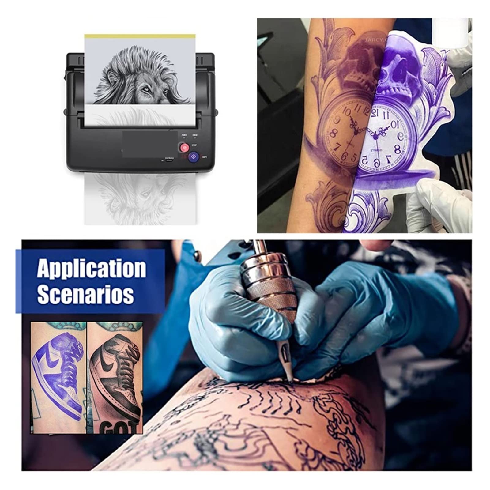 PIXESTT 50 Fogli Carta Stencil Tattoo, A4 Carta Stencil Per La - Foto 9