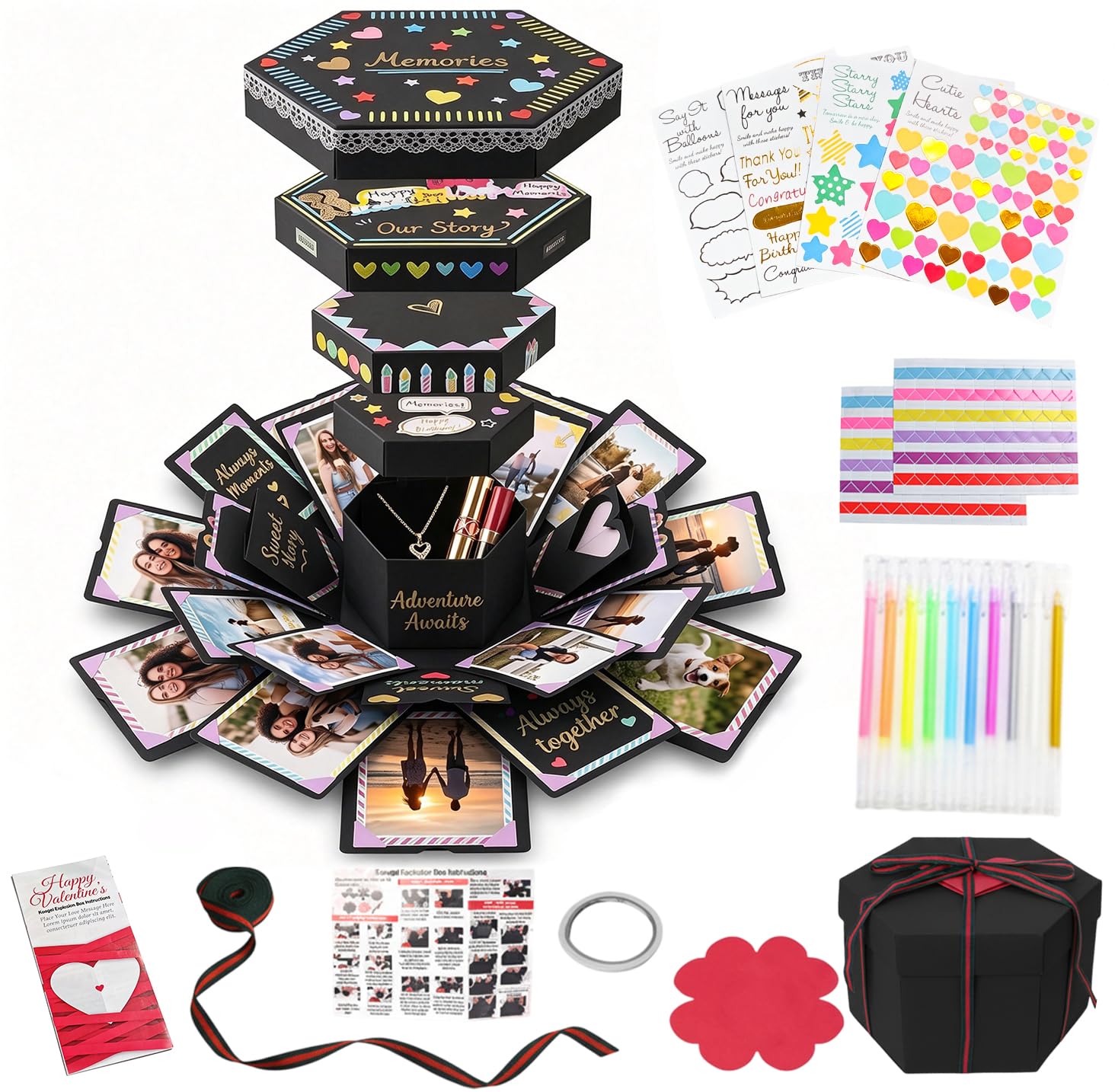 Amazon.com: Koogel Explosion Gift Box DIY Exploding Photo Album