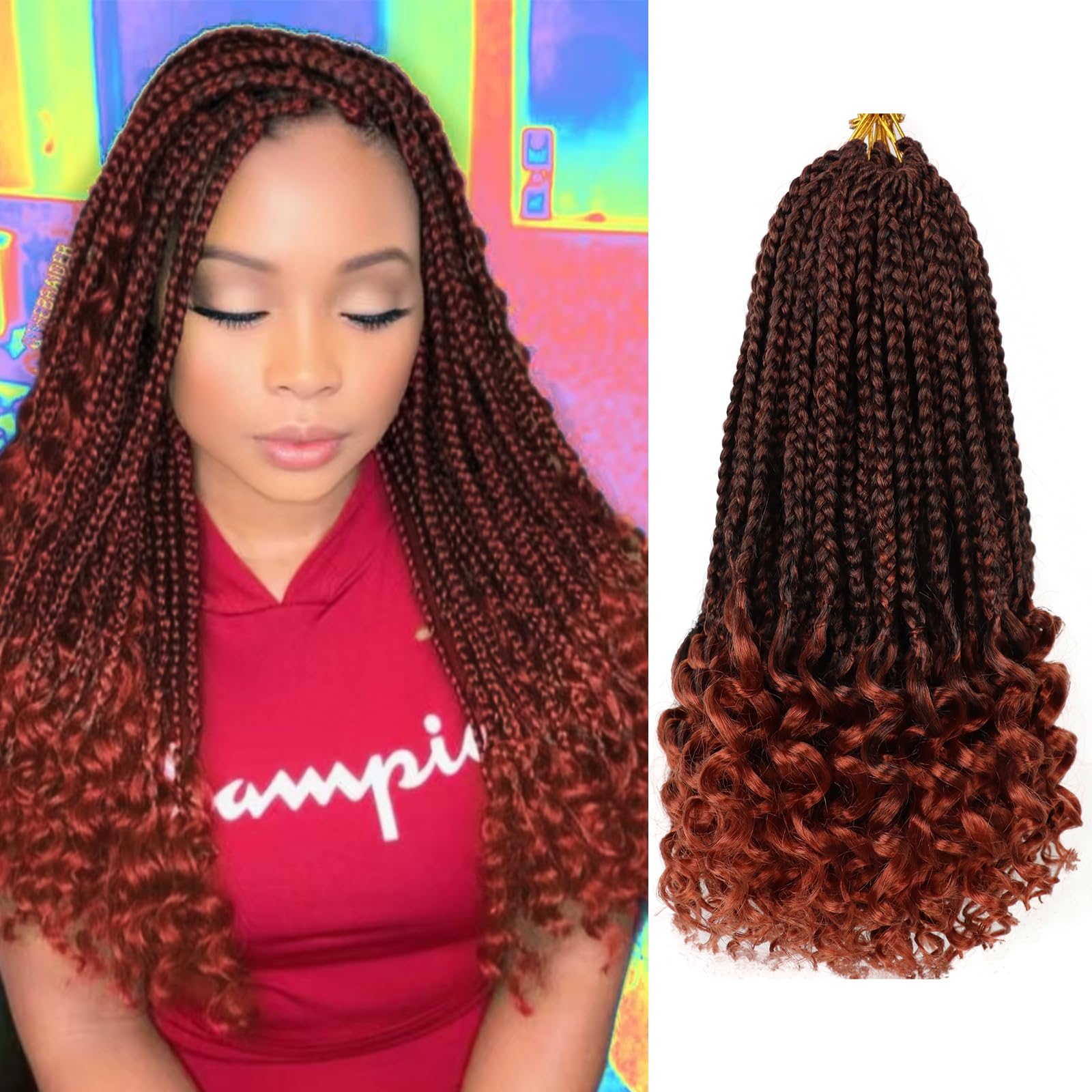 Box Braids Crochet Hair Goddess Box Braids Crochet Hair Crochet Hair Pre Looped Crochet Hair 12 Inch 8 Packs Crochet Braids Crochet Hair For Black