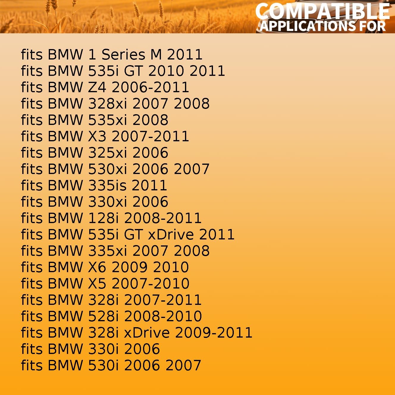 Replacement 11 11 7 511 395, 11 11 7 636 055, 7 547 842, 11 11 7 530 823, 7 511 395, 7 636 055, 11 11 7 547 842, 7 530 823 1 Piece Front Engine Crankshaft Seal fits BMW 128i 2008 2009 2010 2011