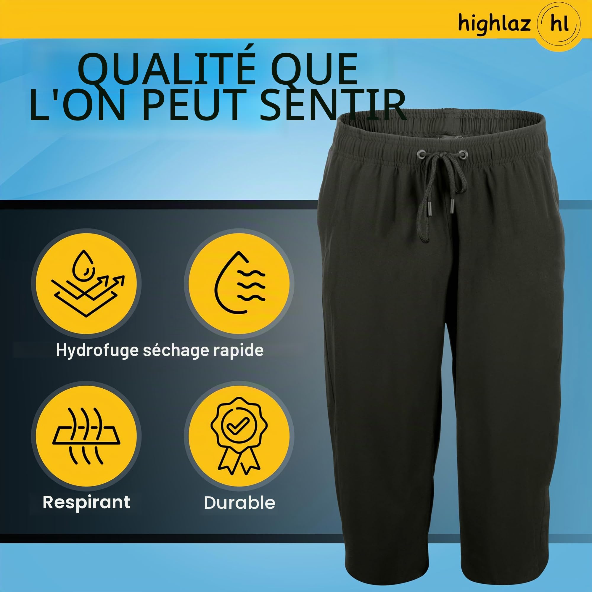 Short de bain pour homme, confortable, extra long, avec poches zippées, respirant, séchage rapide