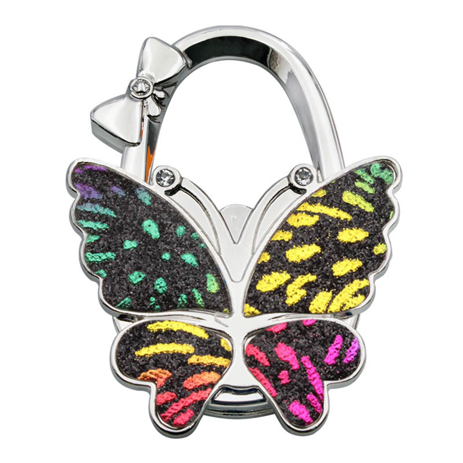 YROHGKPN Bag Hook Purse Hook Handbag Folding Hangers Handbag Table Hanger Butterfly Painting Bag Stylish and Popular Holder Butterfly Hooks for Purse
