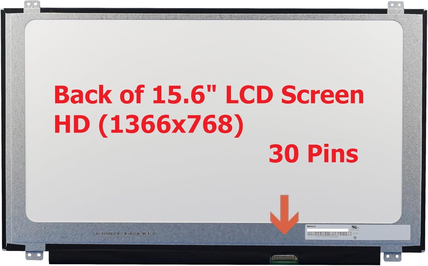 New LCD Replacement Screen HD 1366x768 (Non Touch) 15.6 Inch (with Brackets) 30 Pin Matte for Dell Inspiron 15-5000 P51F for Laptop/Display/Screen/LCD Application