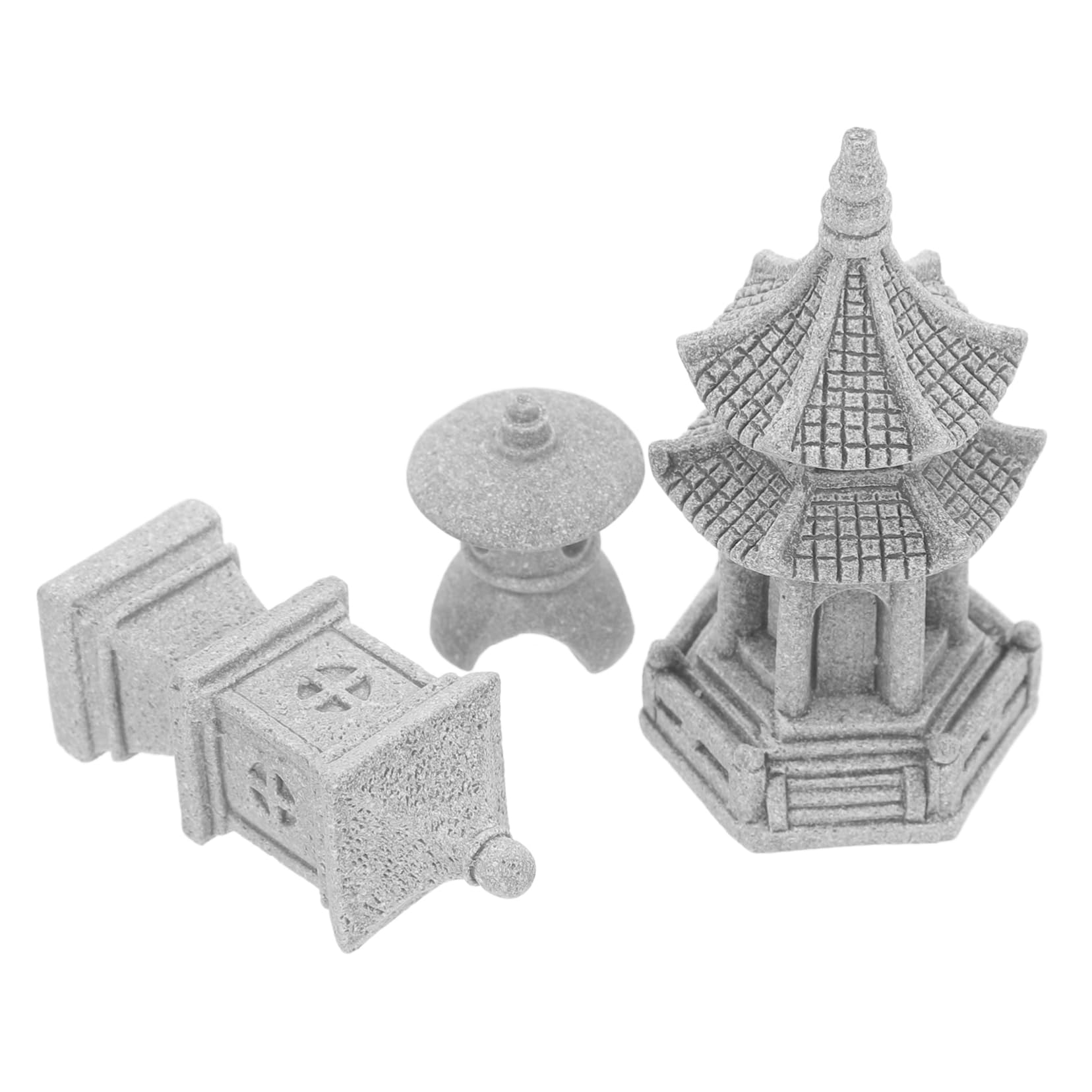 BESPORTBLE 15stücke Miniatur Garten Pavilion Dekoration Teiliges Turm Kleinen Runden Und Quadratischen Laternen Für Bonsai Mikrolandschaften Und Mini-gärten Langlebiges Ornament Aus