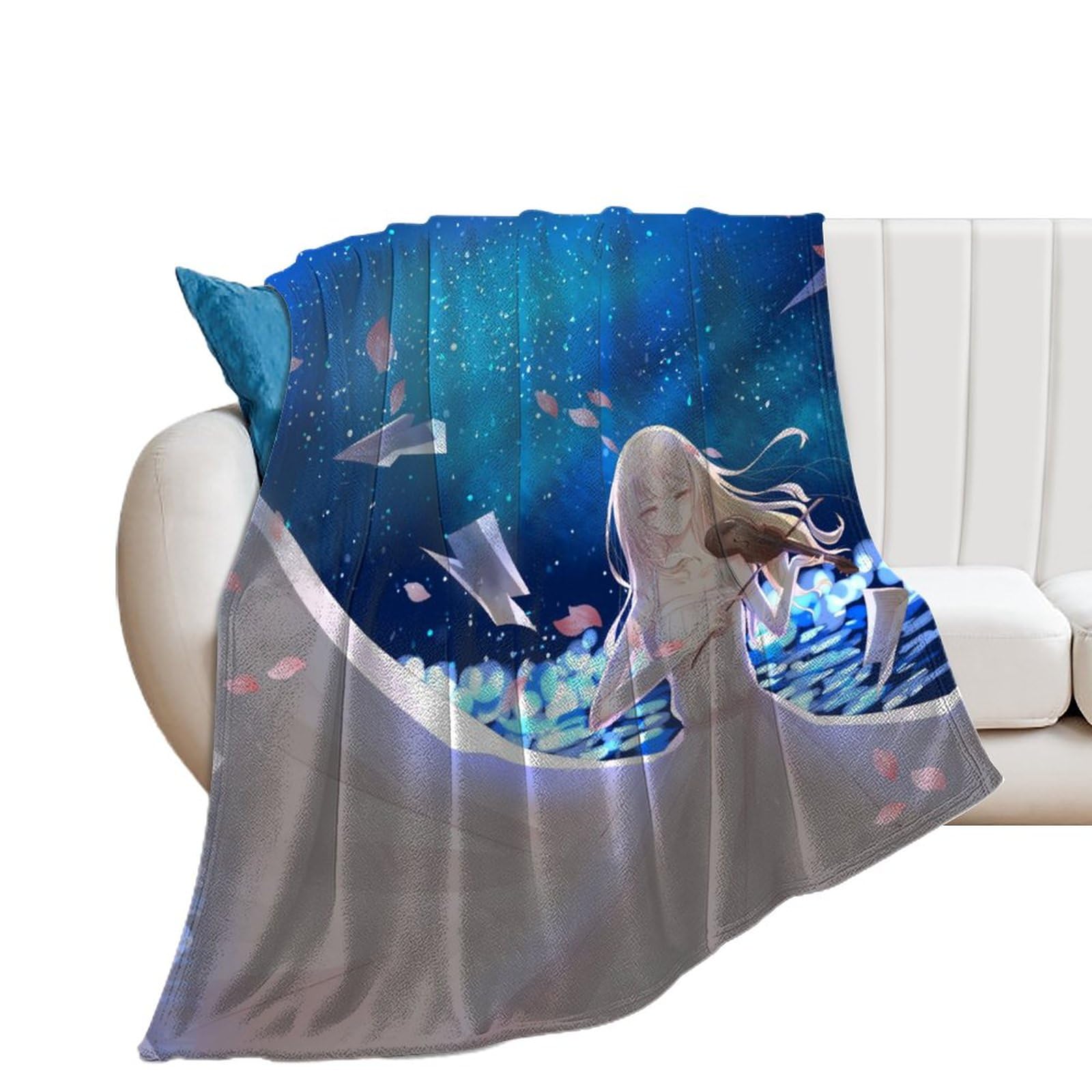 Couverture polaire au violon plaid canapé lit chambre salon 100x130