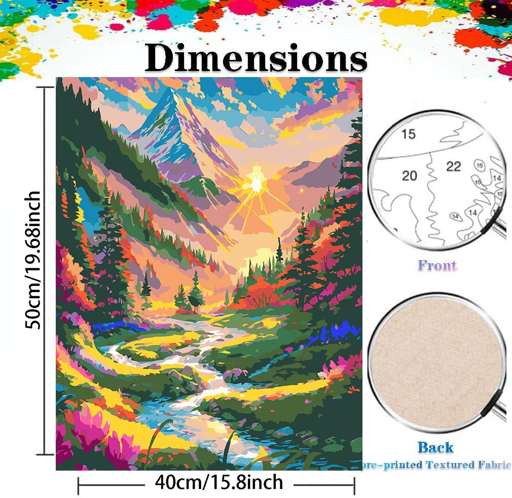 Kit De Pintura De Playa Por Números Para Adultos, Pintura De Paisajes Por Números Sobre Lienzo, Kits De Pintura De Manualidades Para Adultos Con Acrílico Y Pinceles, Pasatiempos Para Mujeres, Pinturas