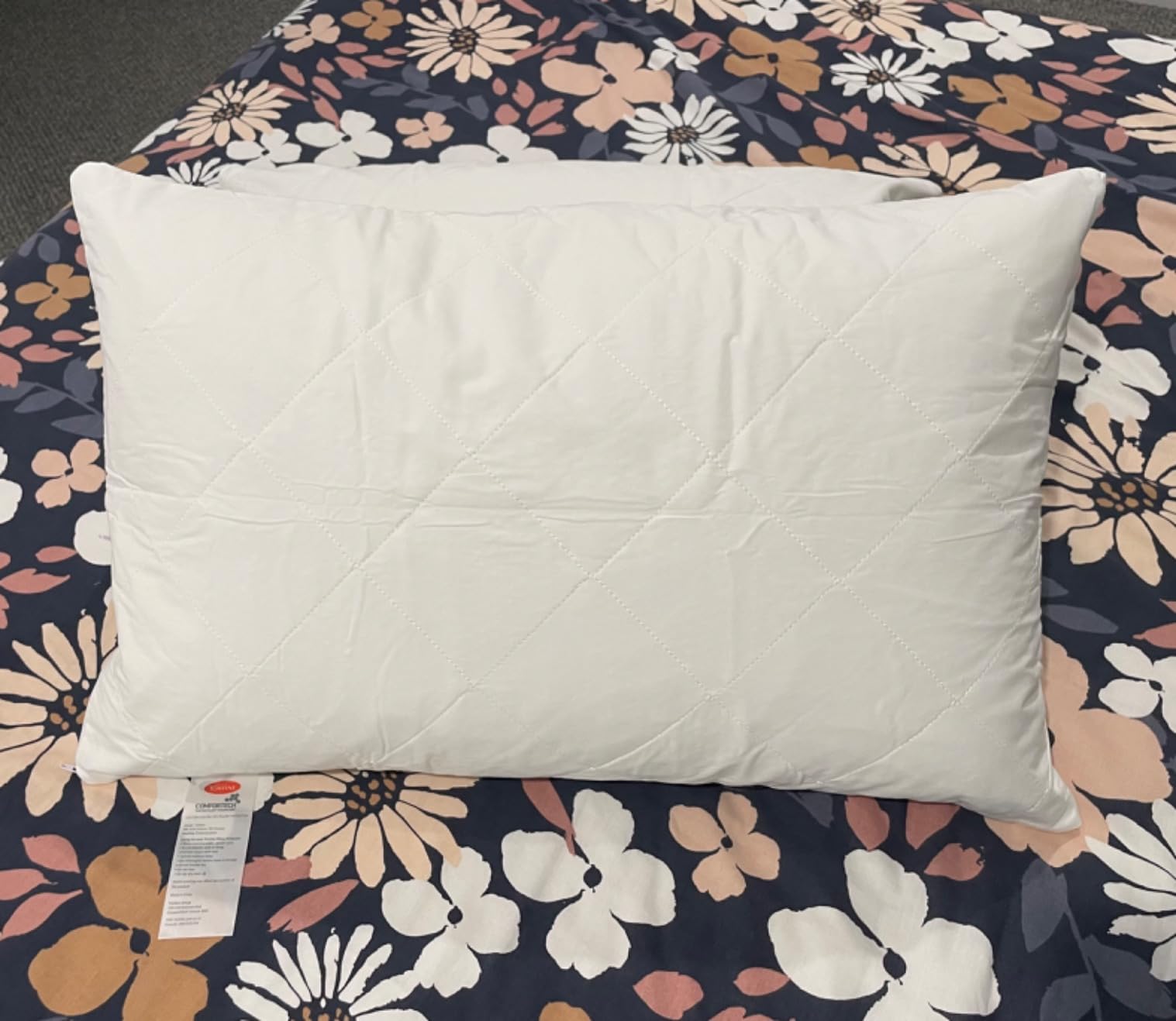 Tontine Comfortech Cotton Quilted Pillow Protector, White, Pack of 2