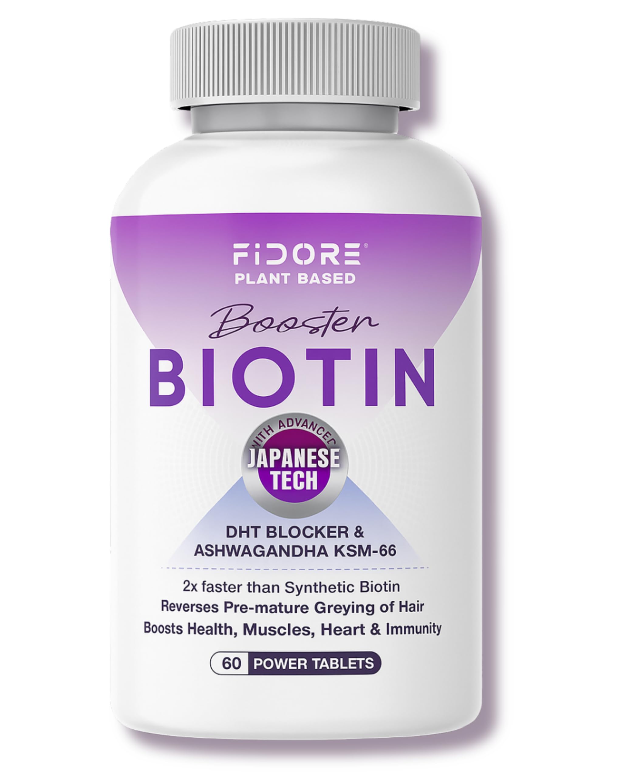 - Hair Growth Biotin Plant-Based Japanese Tech Booster Biotin Tablets-8000mcg DHT Blockers, Omega-3 Vegan, Growth & Shine Suitable For Men & Women