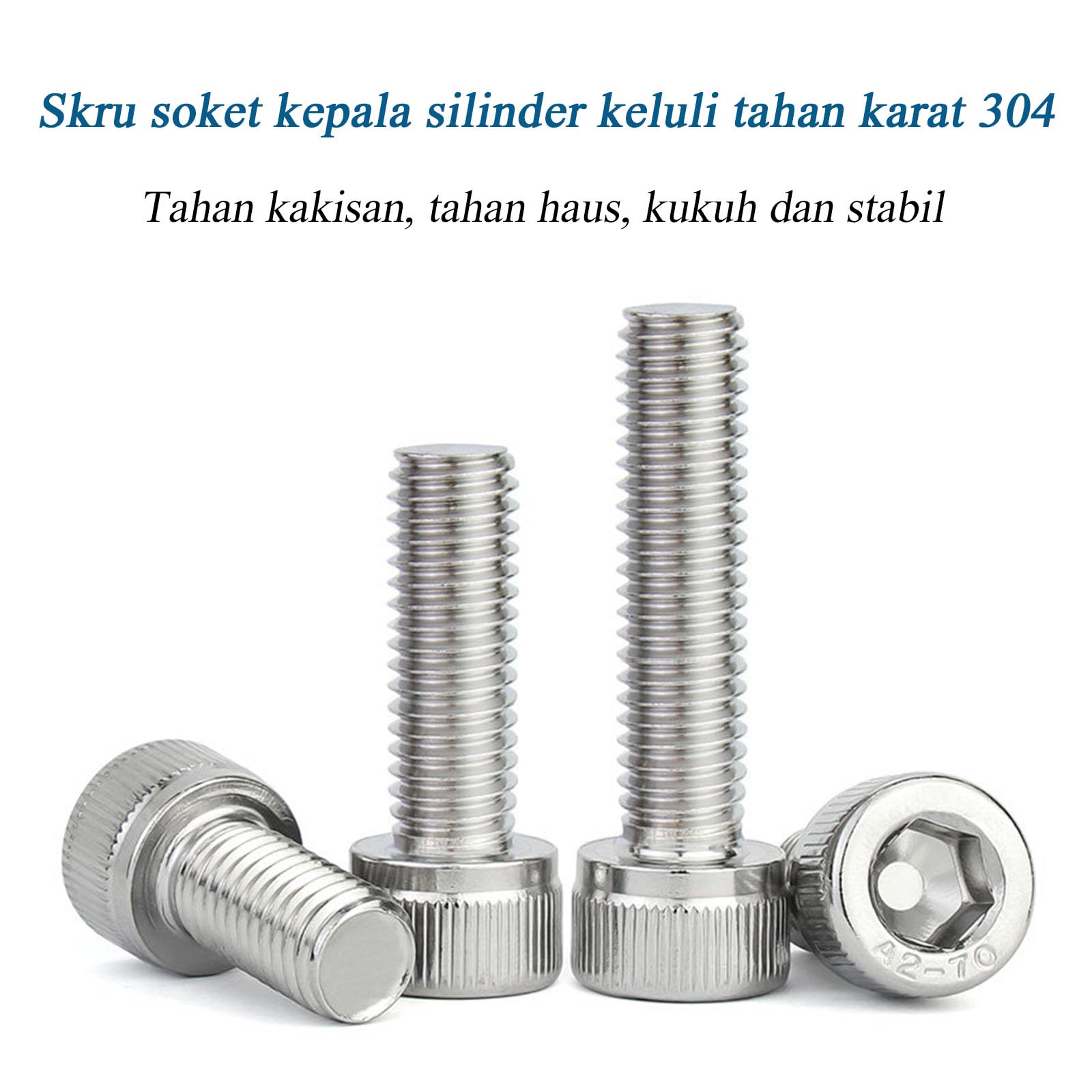 10 tornillos de cabeza de casquillo de acero inoxidable M12 304, 160-200 mm de longitud, tornillos hexagonales para equipos industriales y proyectos de bricolaje, M12 x 200 mm