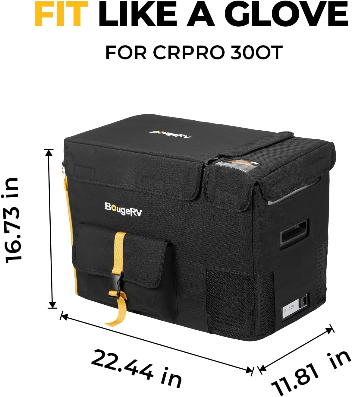 BougeRV CRPRO 30 Quart 12 Volt Portable Car Refrigerator Carrying Case, Insulated Protective Cover Only for CRPRO 30 Quart Refrigerator (Refrigerator NOT Included)